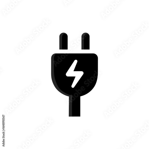 Stromstecker Symbol, Elektrostecker Icon Set, elektrische Energie, Stromversorgung, Ladekabel, minimalistisches Vektor-Design