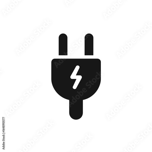 Stromstecker Symbol, Elektrostecker Icon Set, elektrische Energie, Stromversorgung, Ladekabel, minimalistisches Vektor-Design