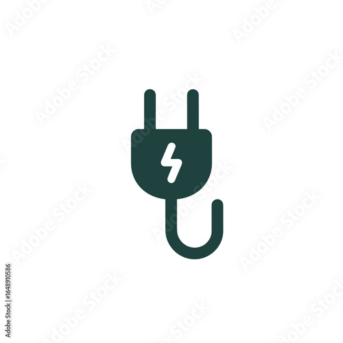 Stromstecker Symbol, Elektrostecker Icon Set, elektrische Energie, Stromversorgung, Ladekabel, minimalistisches Vektor-Design