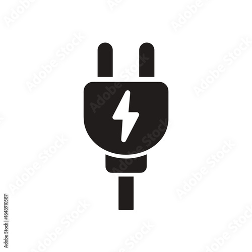 Stromstecker Symbol, Elektrostecker Icon Set, elektrische Energie, Stromversorgung, Ladekabel, minimalistisches Vektor-Design