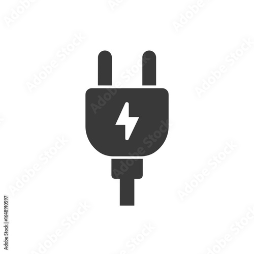 Stromstecker Symbol, Elektrostecker Icon Set, elektrische Energie, Stromversorgung, Ladekabel, minimalistisches Vektor-Design