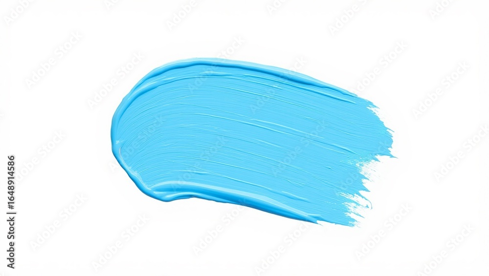 Fototapeta premium Brushstroke, paint, texture, blue, light, artistic, streak, soft, irregular, edges, vibrant, isolated, background, white, clean, smooth, abstract, creative, design, decorative, illustration, modern, m