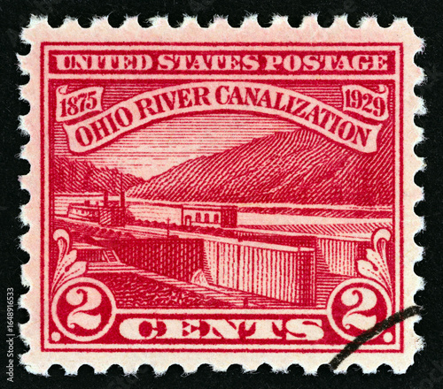 Ohio River Lock No. 5, Monongahela River, Brownsville, Pennsylvania (USA 1929)