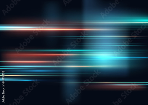 futuristic technology abstract background digital design with glowing orange and cyan horizontal light lines speed motion cyber glow sci fi background modern tech virtual network innovation concept