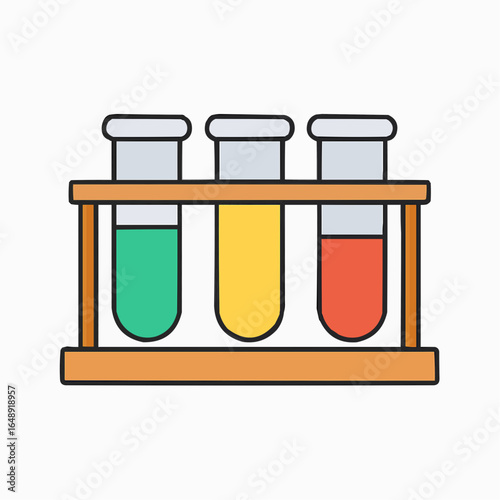 laboratory test tubes with liquid