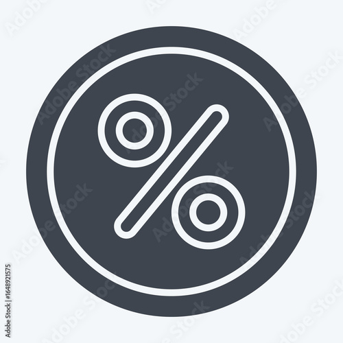 Icon Tax Exemption. related to Taxes symbol. glyph style. design editable