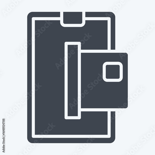 Icon Online Tax. related to Taxes symbol. glyph style. design editable