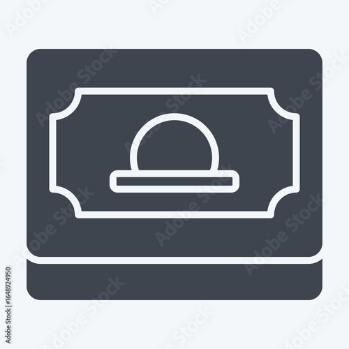 Icon Money Percentage. related to Taxes symbol. glyph style. design editable