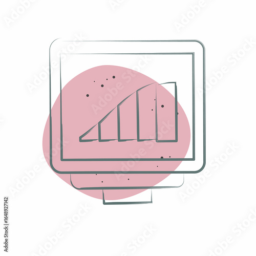 Icon Taxes Graph. related to Taxes symbol. Color Spot Style. design editable