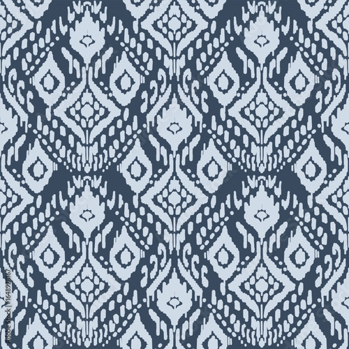 Ethnic background, seamless pattern, fabric traditional, motif ornament, ikat pattern, seamless geometric, doodles line, geometric and tribal-inspired, freehand drawing design, handmade Pattern.
