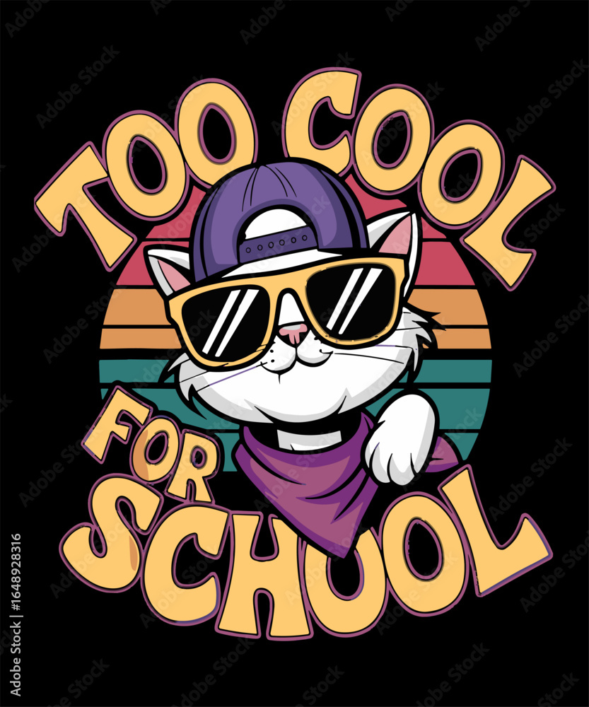 Obraz premium This Funny Cat Back To School Gift For Elementary school, Preschool, Pre-k, Kindergarten, 1st, 2nd, 3rd grade Boys Girls Kids Child Schoolchild Youth Pupil Students Teachers