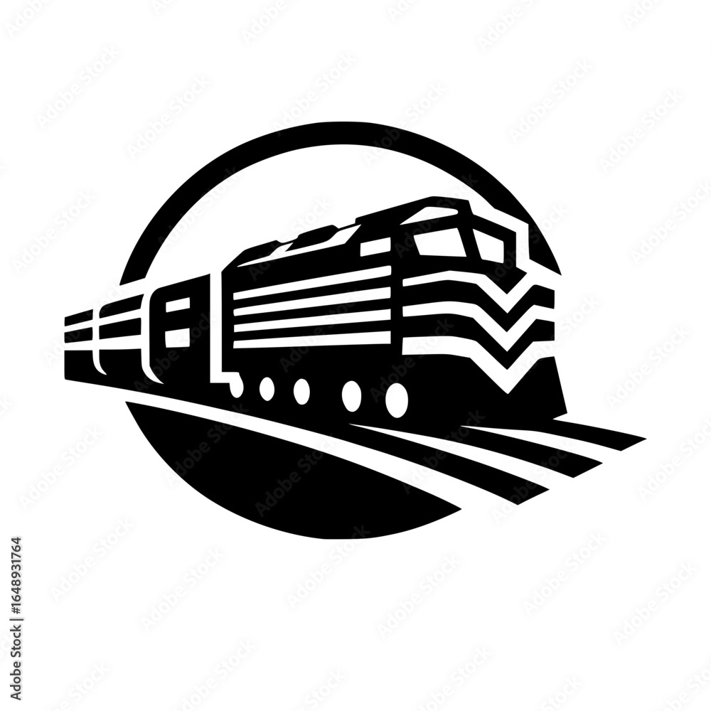 Naklejka premium Train black vector icon with transparent background 