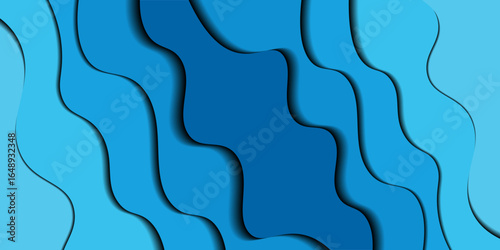 Abstract blue wave background. dynamic shape composition, subtle color gradations, suitable for your design templates such as poster, banner