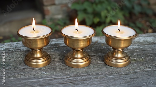 Beautiful Christmas Decoration with Candle and Festive Holiday Ornaments