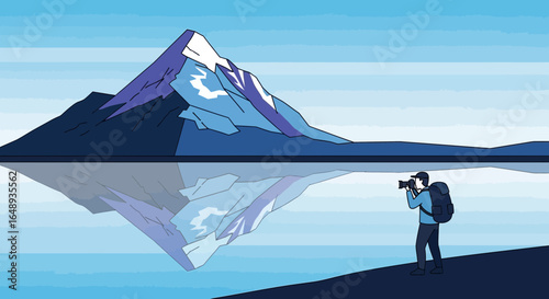 Capturing Serenity A Photographer's Lens on Majestic Mountain Reflection