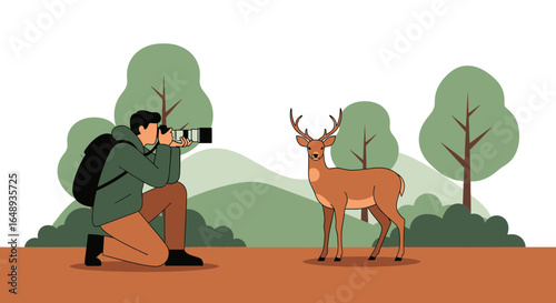 Capturing Wilderness Wildlife Photographer Focuses on Deer in Natural Habitat
