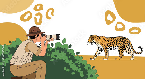 Capturing Wildlife Moments A Photographer's Journey in African Safari Illustration