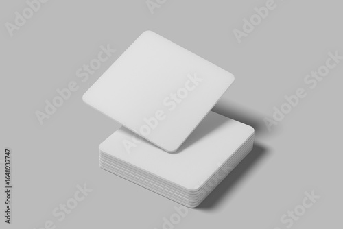 Paper Coaster Blank Mockup Template