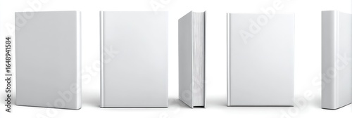Blank book covers, multiple views