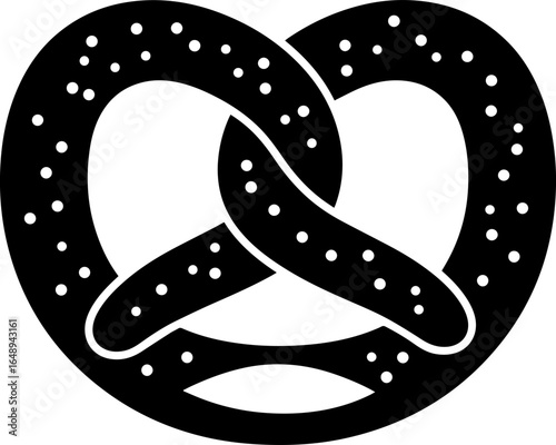 silhouette of pretzel twisted loop shape.eps