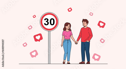 Couple Celebrating Their 30th Birthday With Love and Social Media Engagement