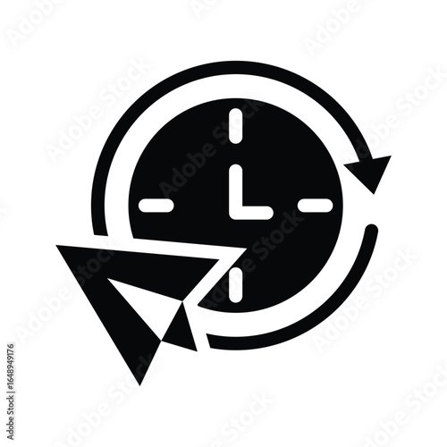  procrastination glyph icon illustration vector graphic.eps