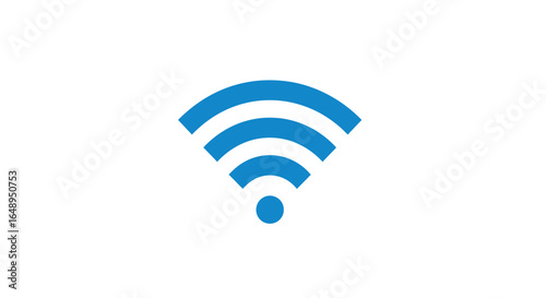 Blue wireless internet symbol