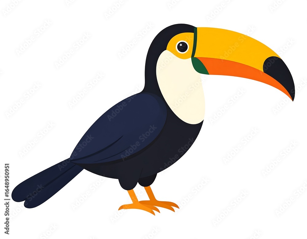 Fototapeta premium Cartoon toucan illustration