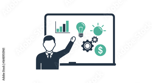 Business presentation on board
