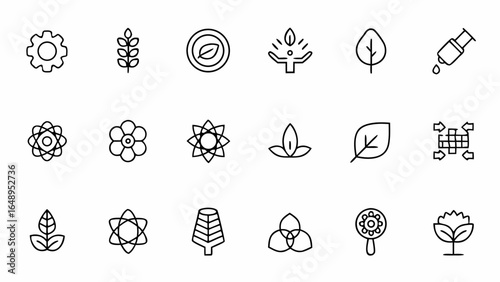 Agricultural Genetics Icons – Plant & Crop Genome Research Set
