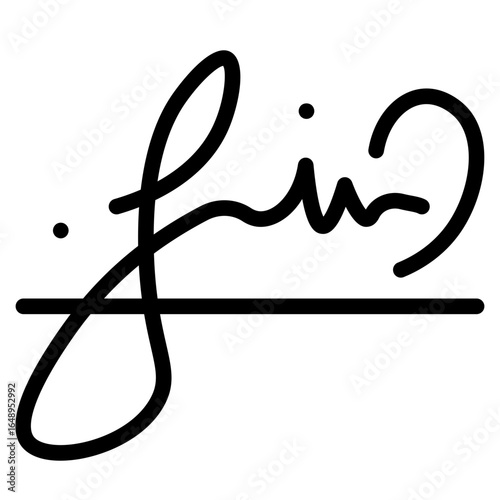 Signature icon vector illustration