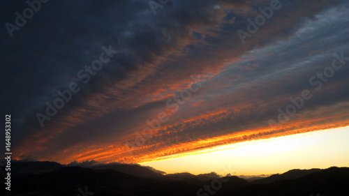 Golden dawn clouds