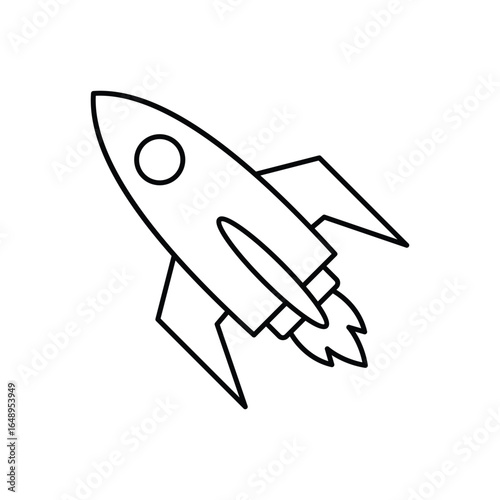 Rocket Vector icon which can easily modify or edit