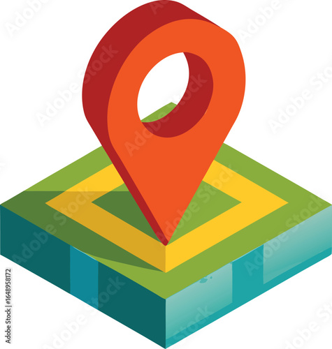 Free Download 3d map location icon isolated on Transparent background - GFXLoad