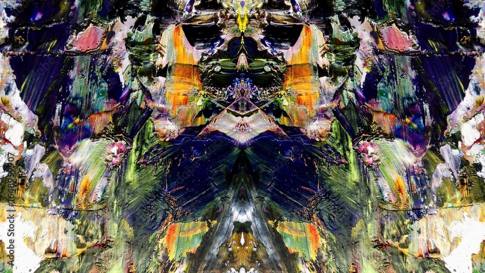 Fototapeta premium Abstract art background . Hand painting artwork on canvas .