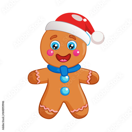 gingerbread man isolated on white