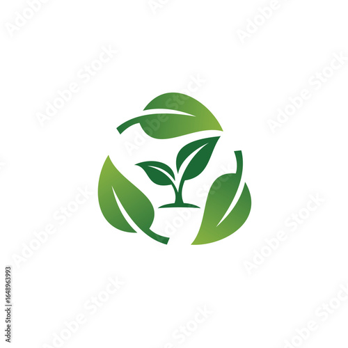 sustainable and biodegradable waste recycling vector icons