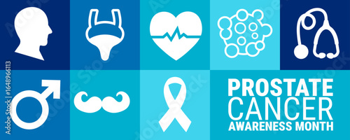 prostate cancer awareness month Geometric shape pattern background, banner, card or poster design template is observed every year during September, to raise awareness about the mission. Vector