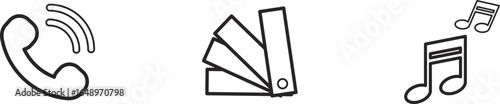 Communication Design and Entertainment A Trio of Symbolic Icons in Black and White