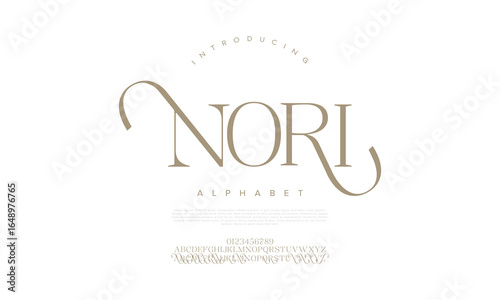 Nori Elegant Serif Typeface Alphabet
