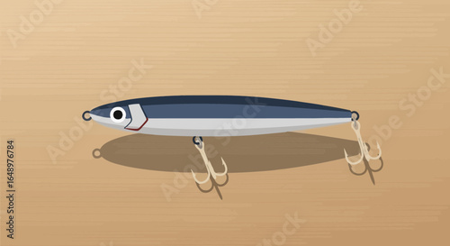 Fishing lure bait on surface showcasing the equipment for fishing activity preparation