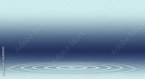 Gentle Ripples Spreading Outward In Cool Blue Tones With Soft Focus Background