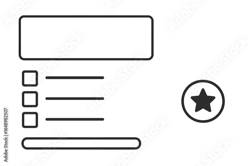 Creative checklist design for organizing tasks and highlighting priorities in a minimalist style