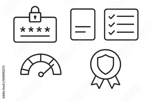 Secure authentication symbols represent online safety and verification measures in digital environments