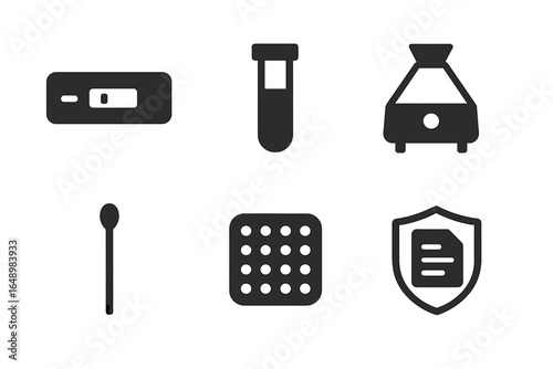 Essential laboratory tools including test tubes, pipettes, and safety equipment used in scientific research