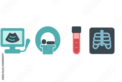 Medical imaging technologies used in diagnostics and patient care during a hospital visit