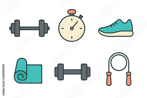 Fitness equipment and accessories for effective workout sessions in a gym environment