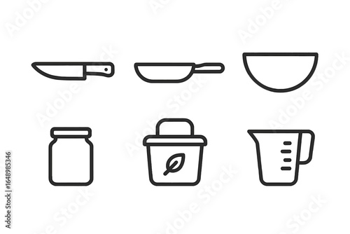 Essential kitchen tools for cooking preparation and meal preparation in a modern culinary space