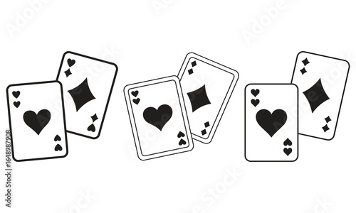 Classic spades and hearts cards evoke a sense of strategy, luck, and timeless entertainment.