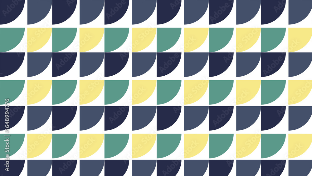 Obraz premium Pattern of colorful quarter circle tile design